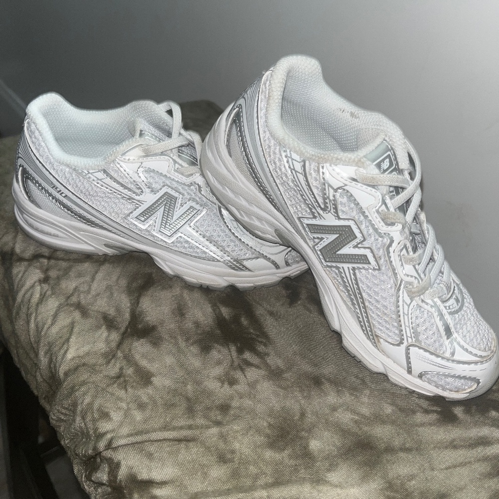 White and Silver New Balances for the Little Ones